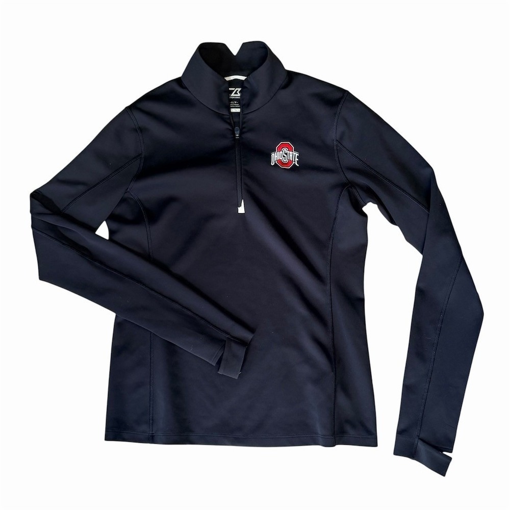 Cutter‎ & Buck Ohio State Buckeyes 1/4 Zip Pullover Navy Womens Small